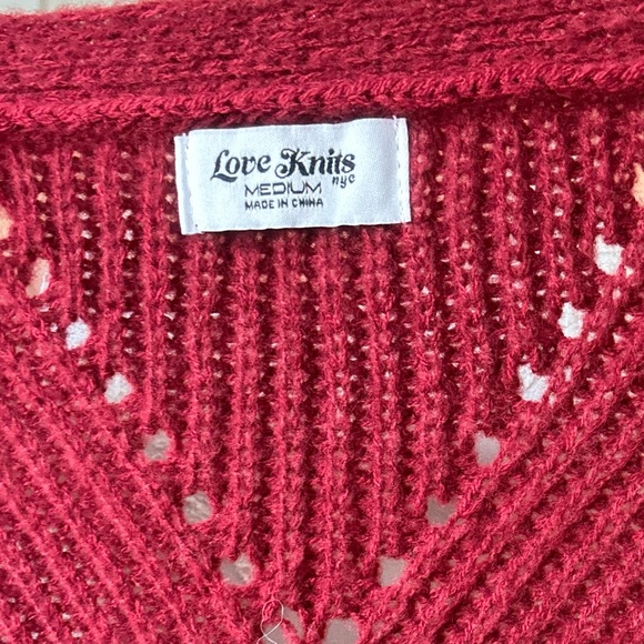 Pointelle Chunky Knit Design Cardigan with Pockets - Picture 10 of 11